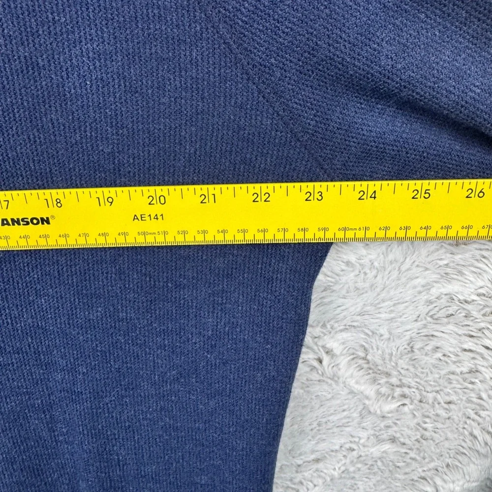 Banana Republic Waffle Knit Sweatshirt Mens Large Navy Blue‎ Crewneck Pullover